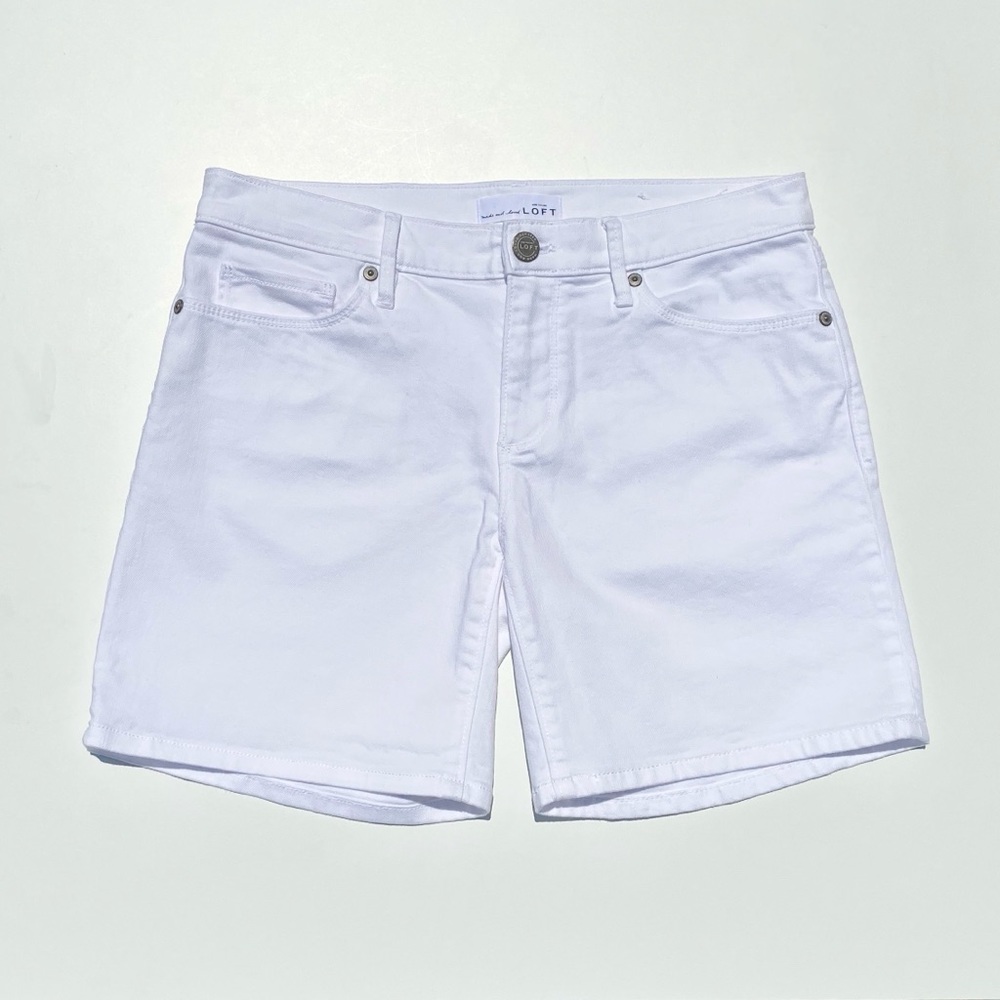 Loft | 6” Denim Shorts in White